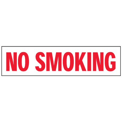 No Smoking Decal - No Smoking