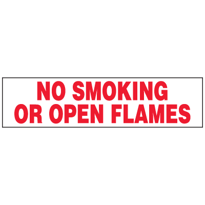 No Smoking Decal - No Smoking Or Open Flames