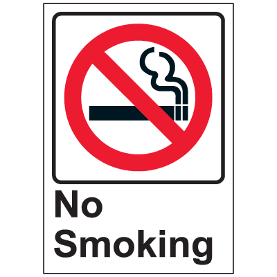 No Smoking Decal - No Smoking (With Symbol)
