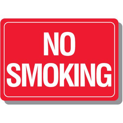 No Smoking Sign - Red Background