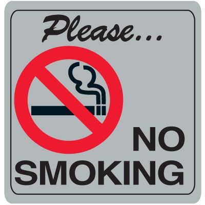 Please No Smokng Sign - Square