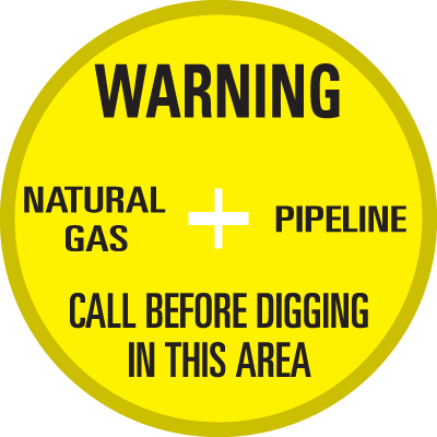 SoilMarker™ Surface Markers - Warning Natural Gas Pipeline