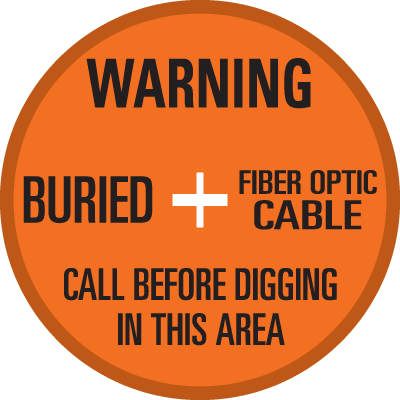 SoilMarker™ Surface Markers - Warning Buried Fiber Optic Cable