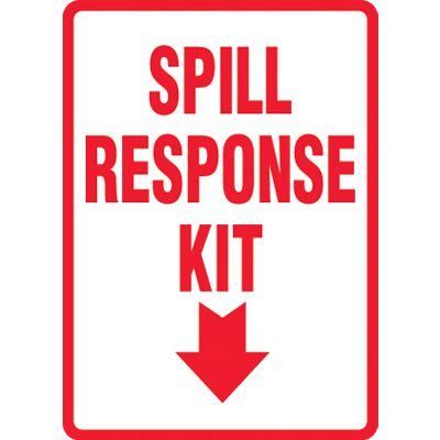 Spill Response Kit Signs - 1-Way, 2-Way & 3-Way Sign