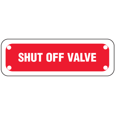 Shut Off Valve Sprinkler Sign