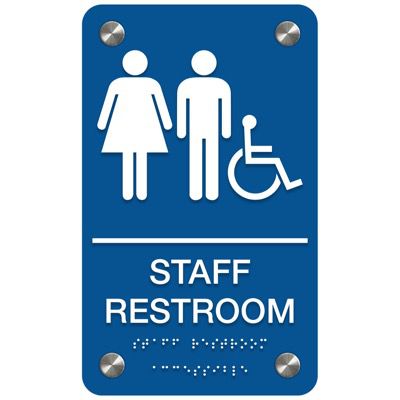 Staff Restroom (Accessibility) - Premium ADA Restroom Signs