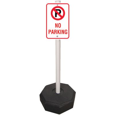 No Parking Portable Sign Post Stanchion