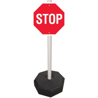 PVC Stop Sign Stanchion System