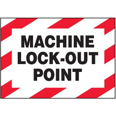 Lockout Labels - Machine Lock-Out Point