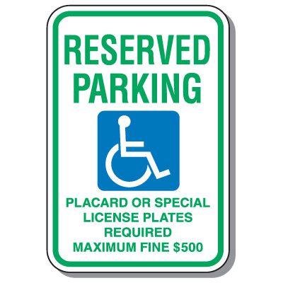 State-Specific Handicap Parking Signs - Hawaii