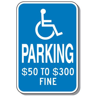 Missouri Handicap Parking Signs - $50 To $300 Fine