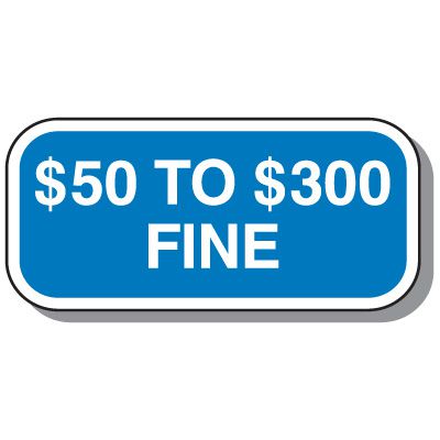 Missouri Parking Sign - $50 To $300 Fine