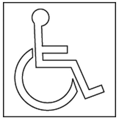 Handicapped Symbol Stencil