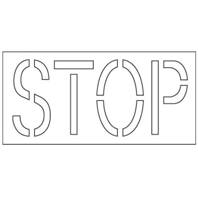 Stop Plastic Wording Stencil