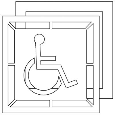 Handicapped Symbol Stencil Pavement Tool S-3030 D