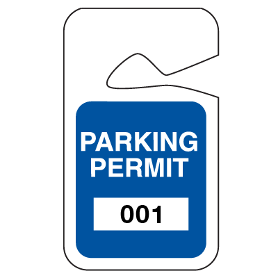 Stock Parking Permit Tags