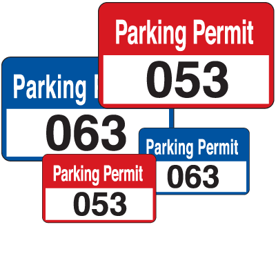 Bumper Decals Stock Parking Permit Tags