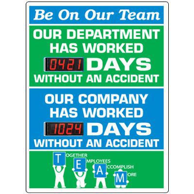 Be On Our Team - Double Day Counter Electronic Scoreboard