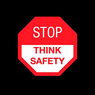 Stop, Think Safety - Safety Message Mat