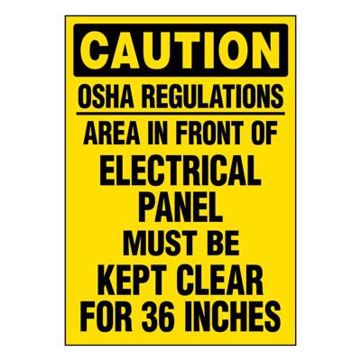 Super-Stik Signs - Caution OSHA Regulations Area