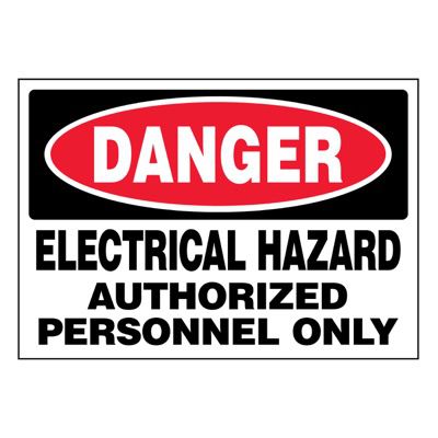 Super-Stik Signs - Danger Electrical Hazard