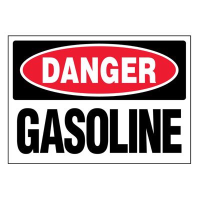 Super-Stik Signs - Danger Gasoline