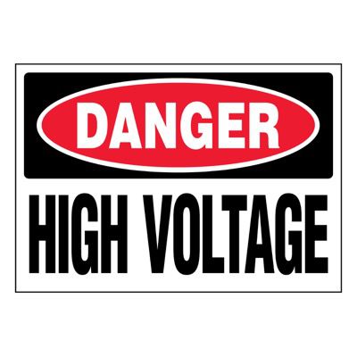 Super-Stik Signs - Danger High Voltage