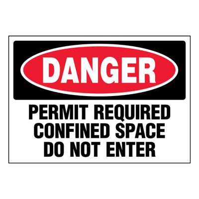 Super-Stik Signs - Danger Permit Required Confined Space