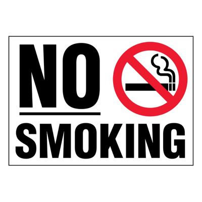 Super-Stik Signs - No Smoking