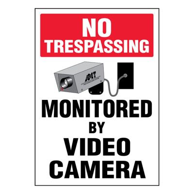Super-Stik Signs - No Trespassing Monitored By Video Camera