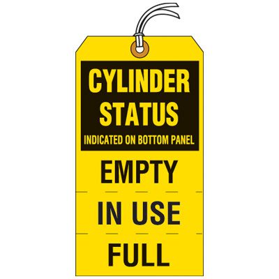 Tyvek® Cylinder Status Tear Off Tags