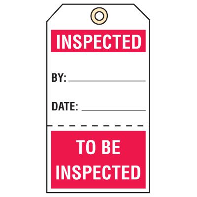 Tear-Off Quality Control Tags - Inspected
