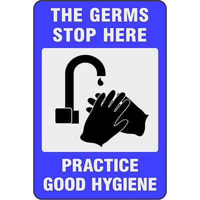 The Germs Stop Here - Safety Message Mat