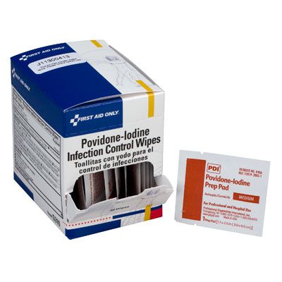 Iodine Wipes First Aid Only G310