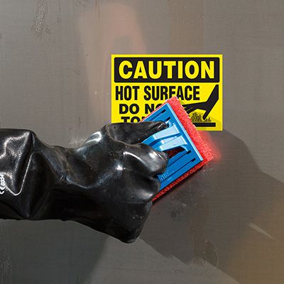 ToughWash® Labels - Caution Hot Surface