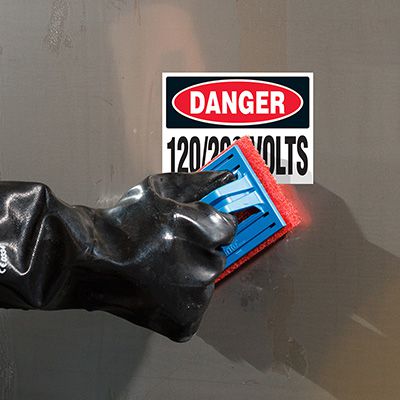 ToughWash® Labels - Danger 120/208 Volts