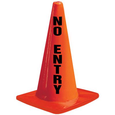 No Entry Traffic Cone