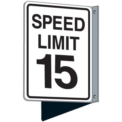 Flanged Traffic Speed Limit 15 Signs
