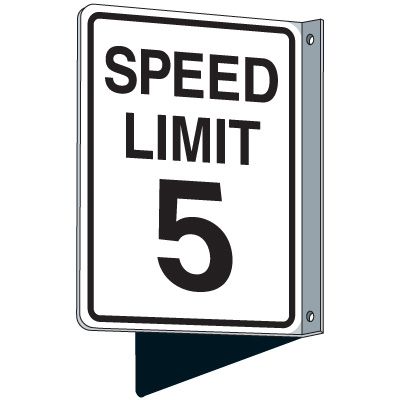 Flanged Traffic Speed Limit 5 Signs