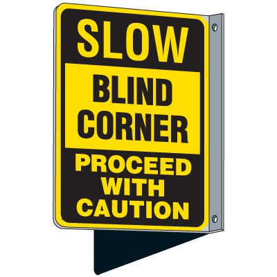 Flanged Traffic Blind Corner Sign