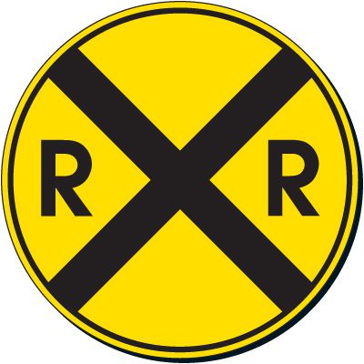 Railroad Crossing Symbol Sign