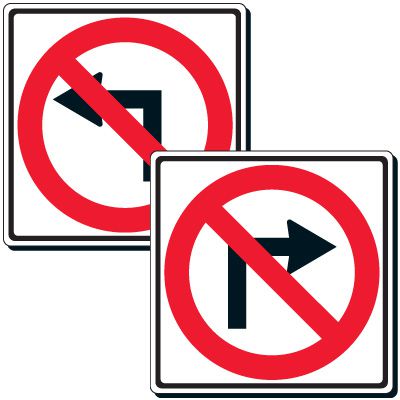 No Turn Signs