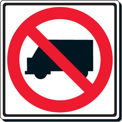 No Trucks Sign - No Trucks Symbol