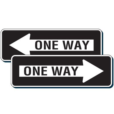 One Way Arrow Sign