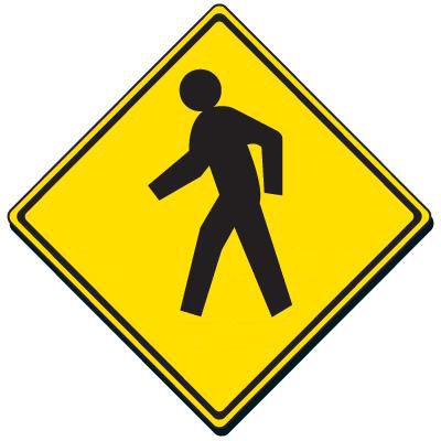 Pedestrian Crossing Sign - Pedestrian Symbol