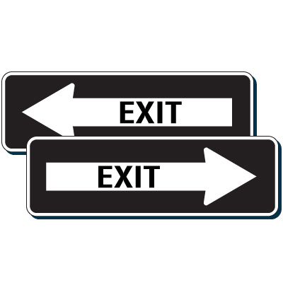 Directional Exit Sign