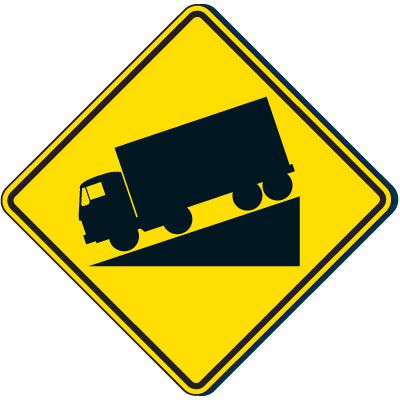 Truck Decline Symbol Sign