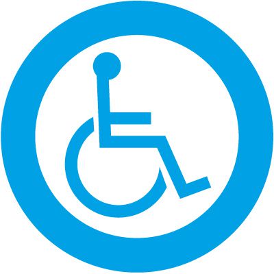 Double-Sided Decal - Wheelchair Symbol