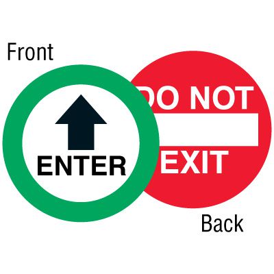 Double-Sided Door Decal - Enter/Do Not Exit