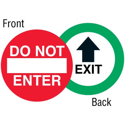Double-Sided Door Decal - Do Not Enter/Exit
